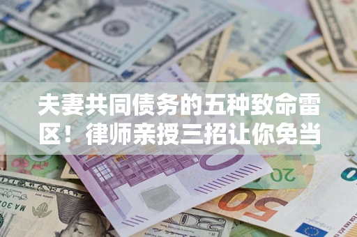 济南夫妻共同债务的五种致命雷区！律师亲授三招让你免当替罪羊